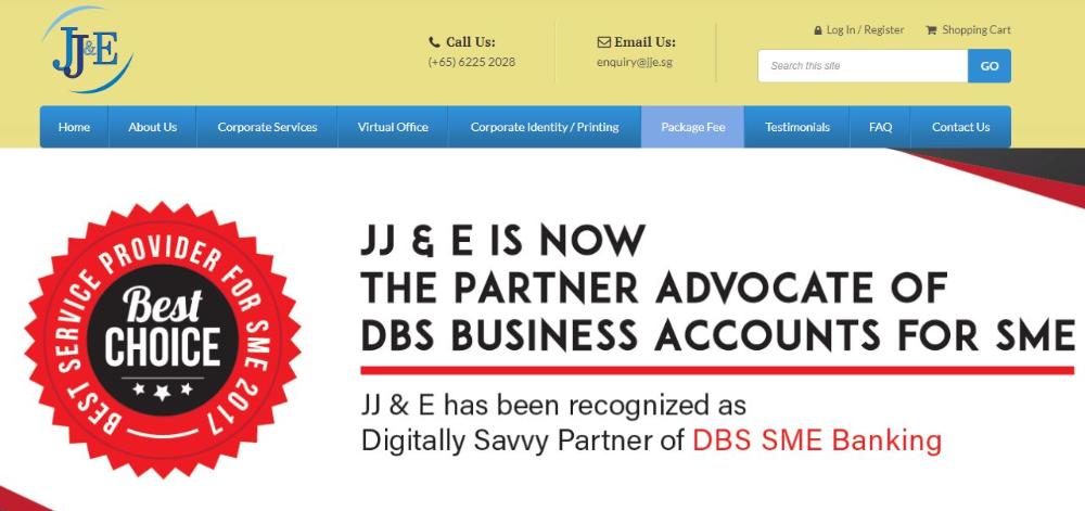 JJ&E webpage screenshot
