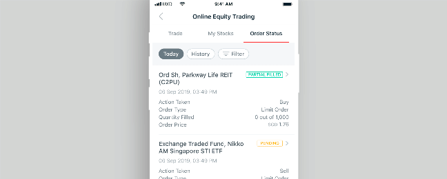 Track your trades at any time