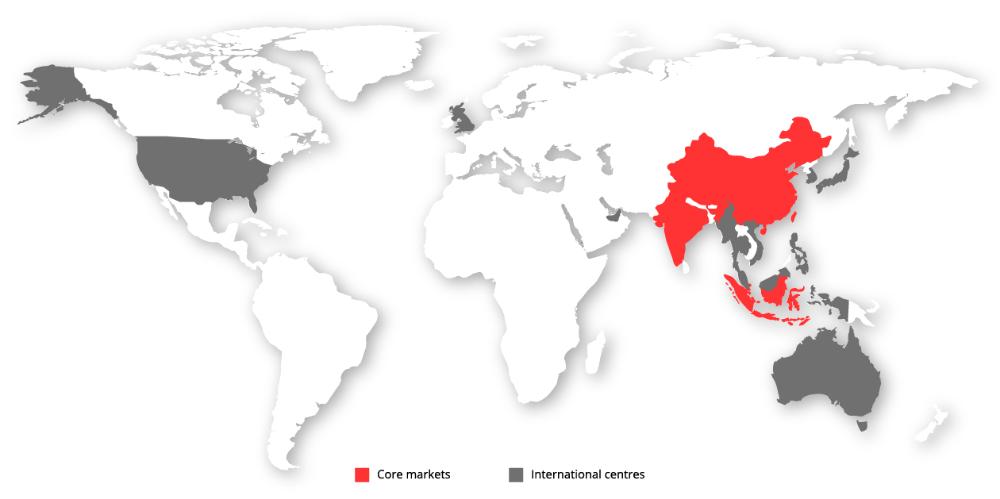 dbs global presence