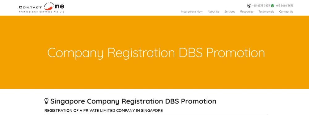 Company Registration DBS Promotion Yellow Banner