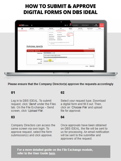 Less Paperwork via DBS IDEAL - How to Submit and Approve Digital Forms