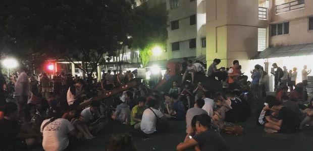 people at park to catch pokemon