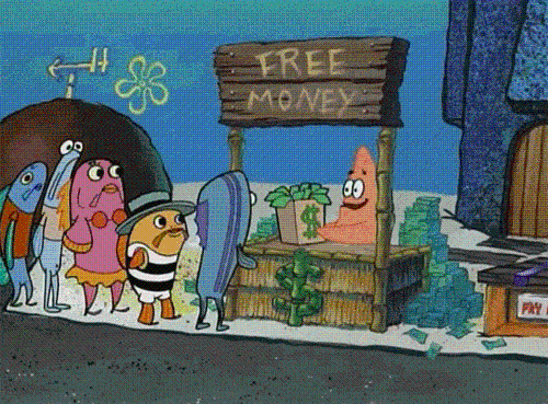 patrick giving free money