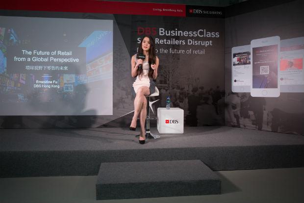 Venture capitalist Ernestine Fu keynotes the launch event in Hong Kong