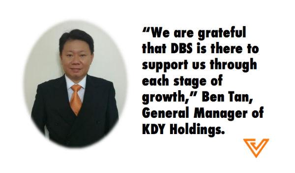 Ben Tan GM of KDY Holding remarks on DBS