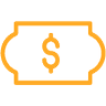 orange dollar icon