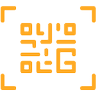 orange qr code icon
