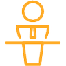 orange man in a suit icon