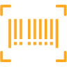 orange bar code scan icon