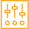 orange control settings icon