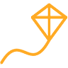 orange kite icon