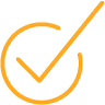 orange tick icon