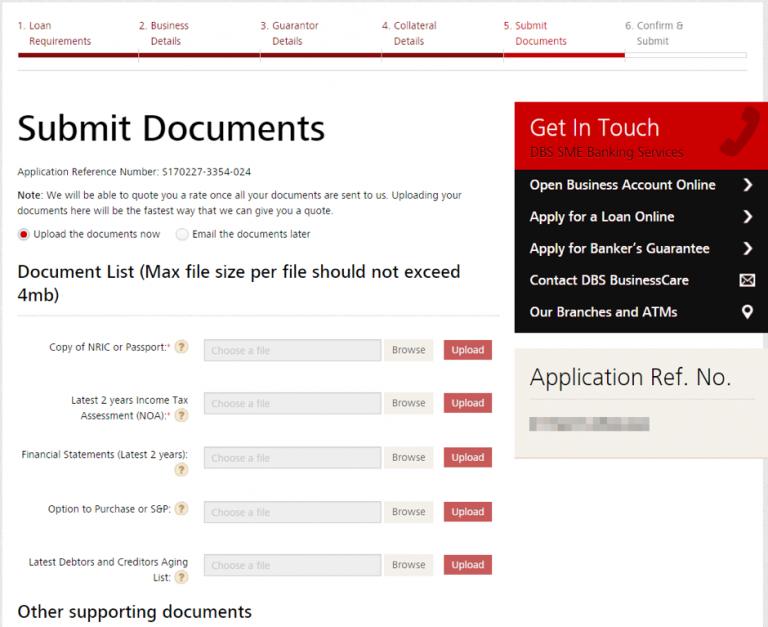 submit document form page