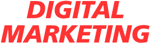 red digital marketing text
