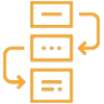 An image depicting data transferring from one server to another