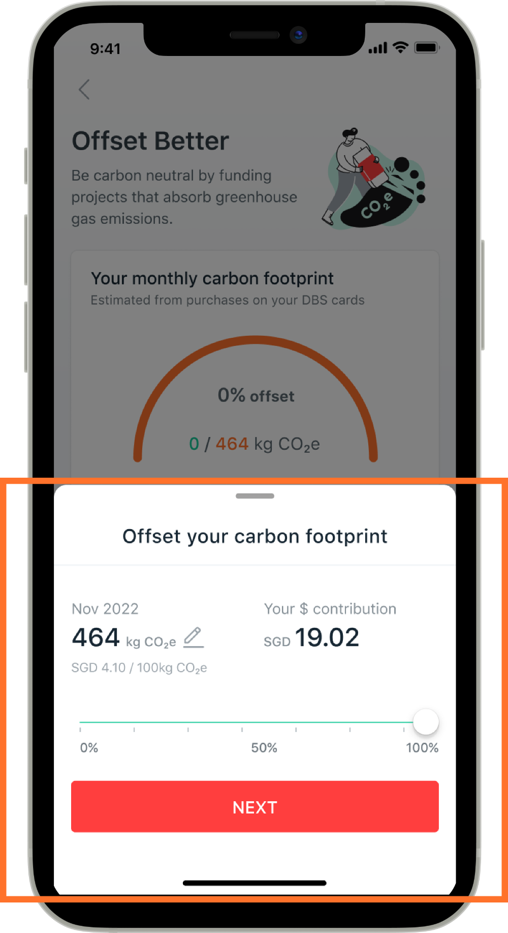 Step 2: Offset Calculated Carbon Footprint
