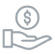 An image showing a hand collecting a falling dollar coin