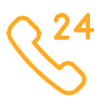 A phone icon showing the number twenty four