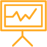 A monitor showing price fluctuation movements