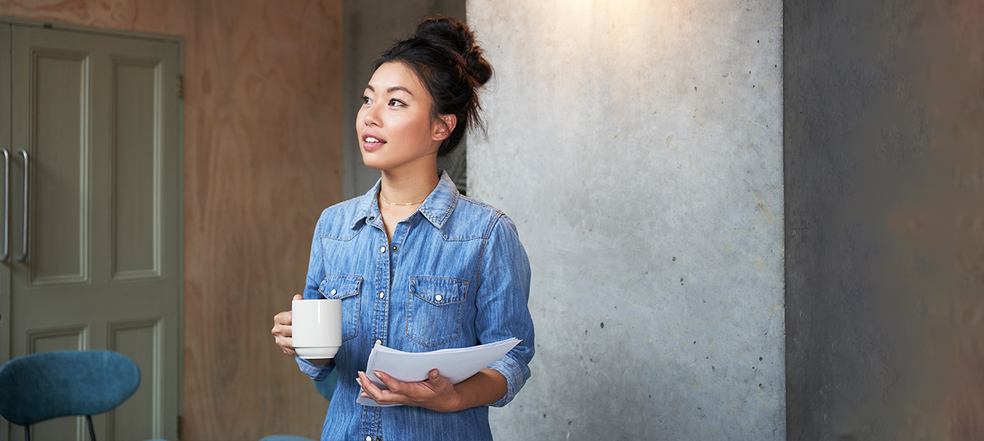 Young woman confident that she’s insured for the right amount.