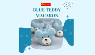 Blue Teddy Macarons