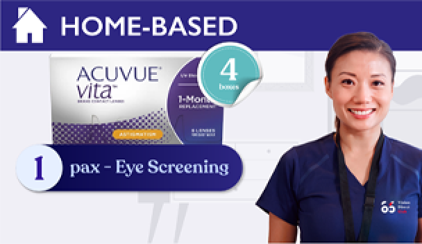 4 boxes x Acuvue Vita for Astigmatism + 1 Pax - Home Eye Check valued at $50