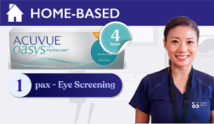 4 boxes x Acuvue Oasys 1-Day for Astigmatism with HydraLuxe + 1 Pax - Home Eye Check valued at $50