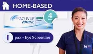 4 boxes x 1-Day Acuvue Moist for Multifocal + 1 Pax - Home Eye Check valued at $50