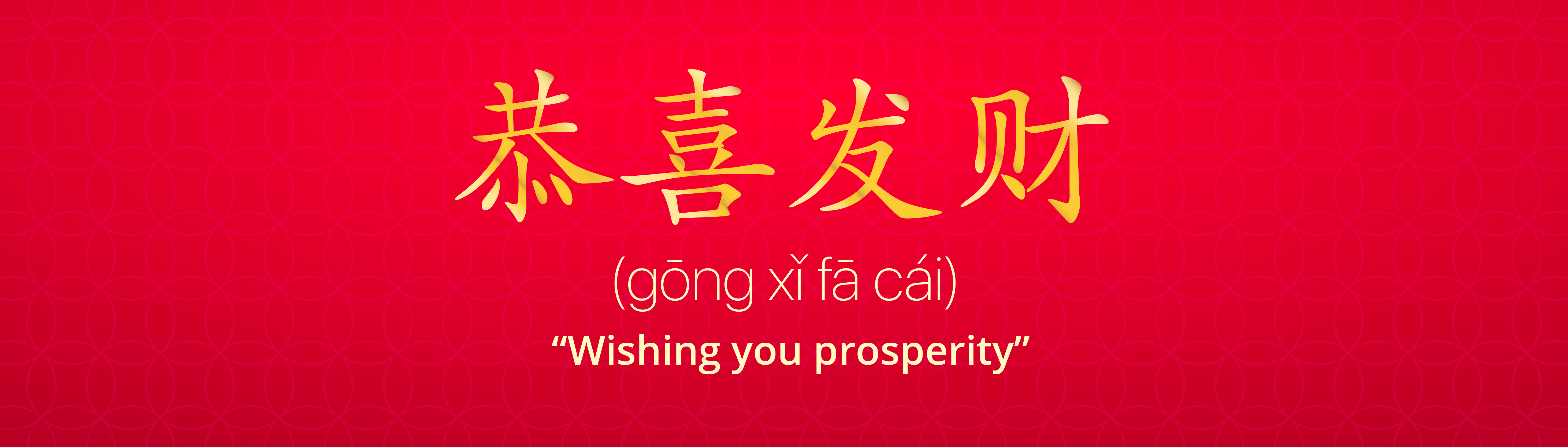 Gong Xi Fa Cai (恭喜发财 ) : “Wishing you prosperity”