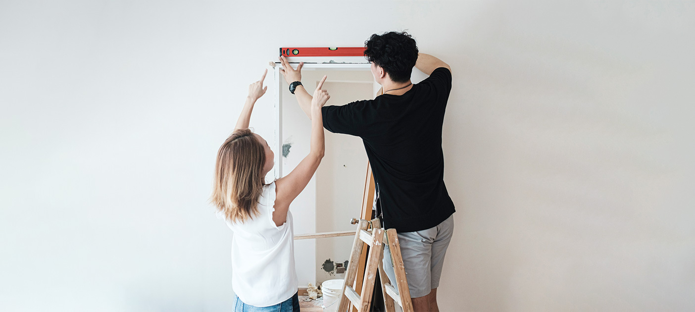 Couple renovating their home in Singapore