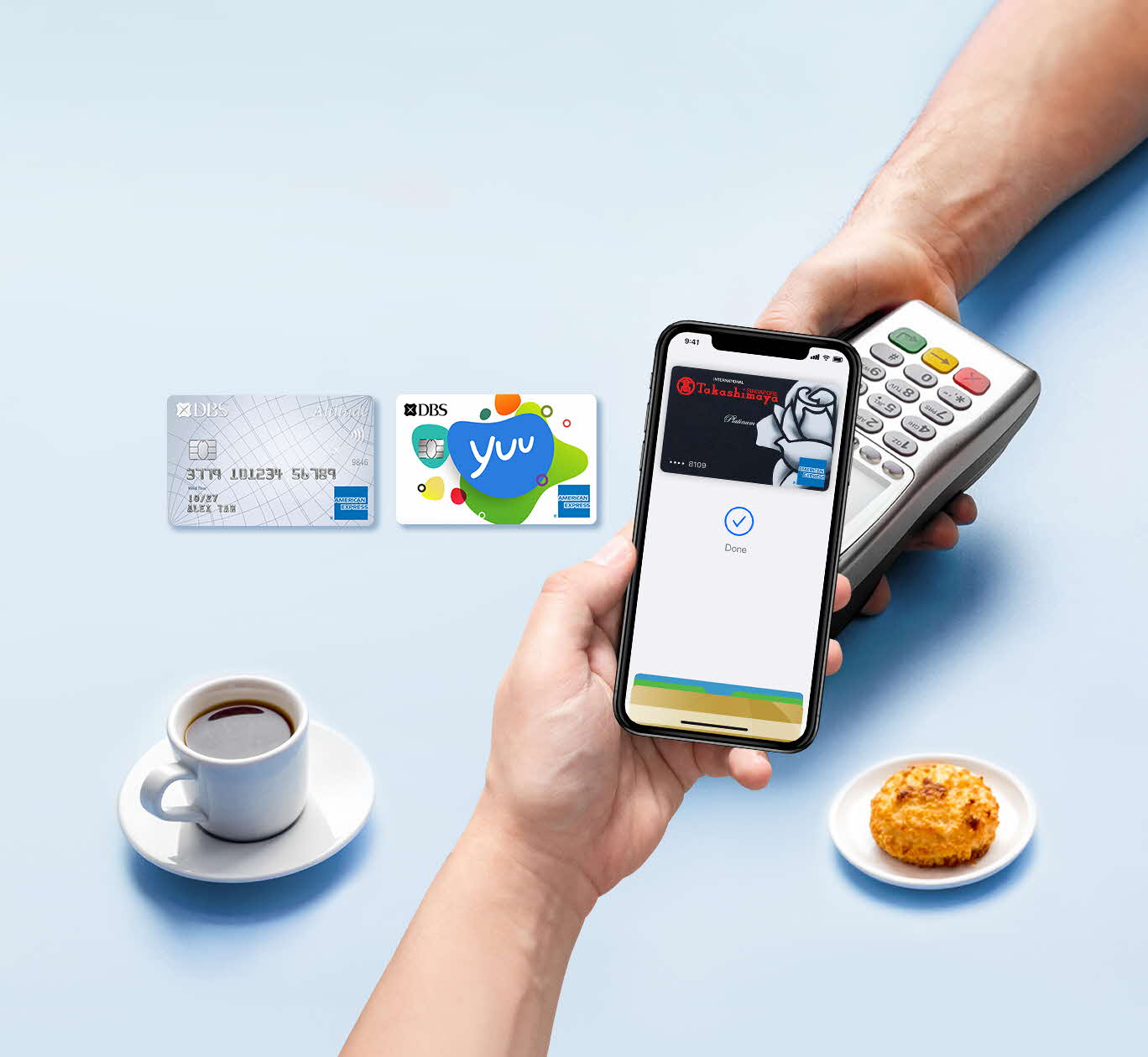 Enjoy cashback on mobile wallet payments with DBS American Express Cards!