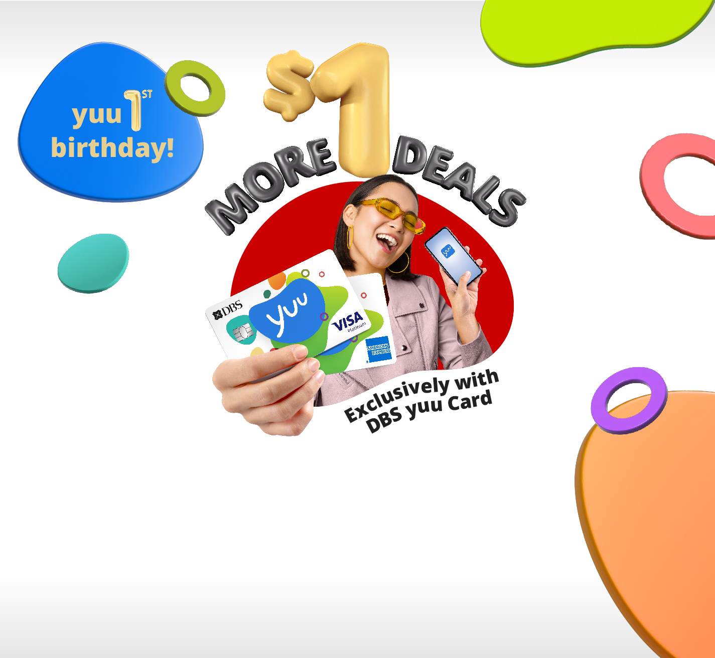 Celebrate with S$1 deals, exclusively with DBS yuu Card!