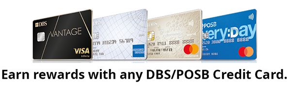 Earn rewards with DBS/POSB cards