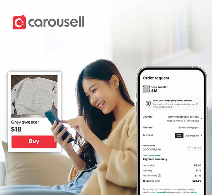 Transact securely on Carousell