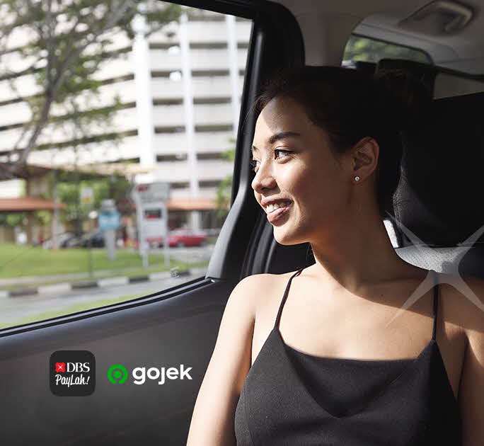 Get cheaper Gojek rides exclusively with DBS PayLah!