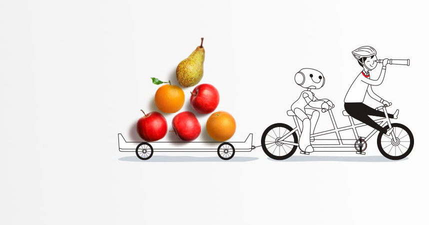 Robot Bike Fruits