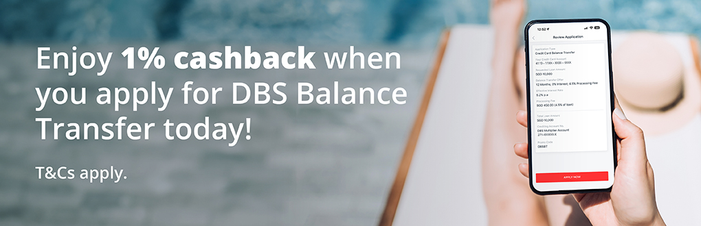 Online exclusive! Apply for POSB Balance Transfer