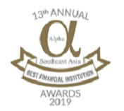 Alpha Southeast Asia Best Financial Institution Awards 2019