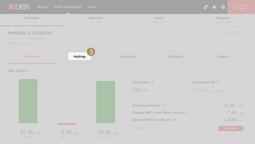 View Fund Holdings - Step 3