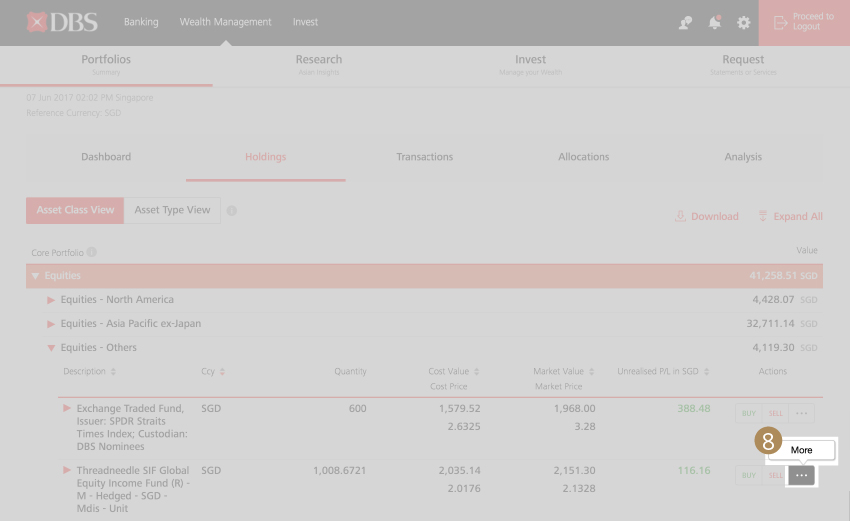 View Fund Holdings - Step 8