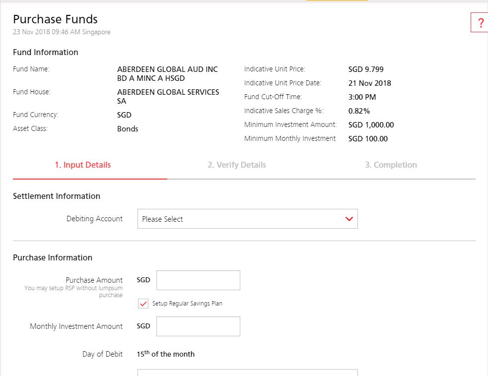 Regular Savings Plan - Step 1b