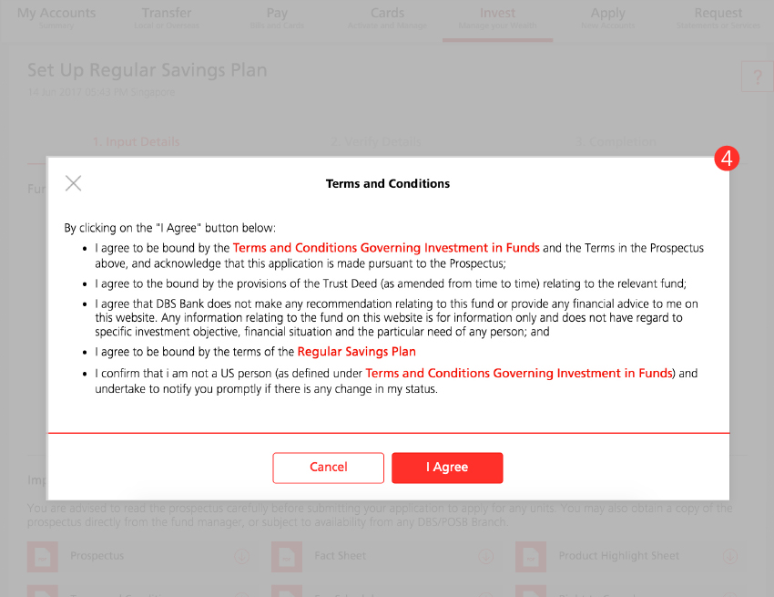 Regular Savings Plan - Step 4