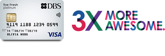 DBS Live Fresh Student Card Header - 3X More Awesome