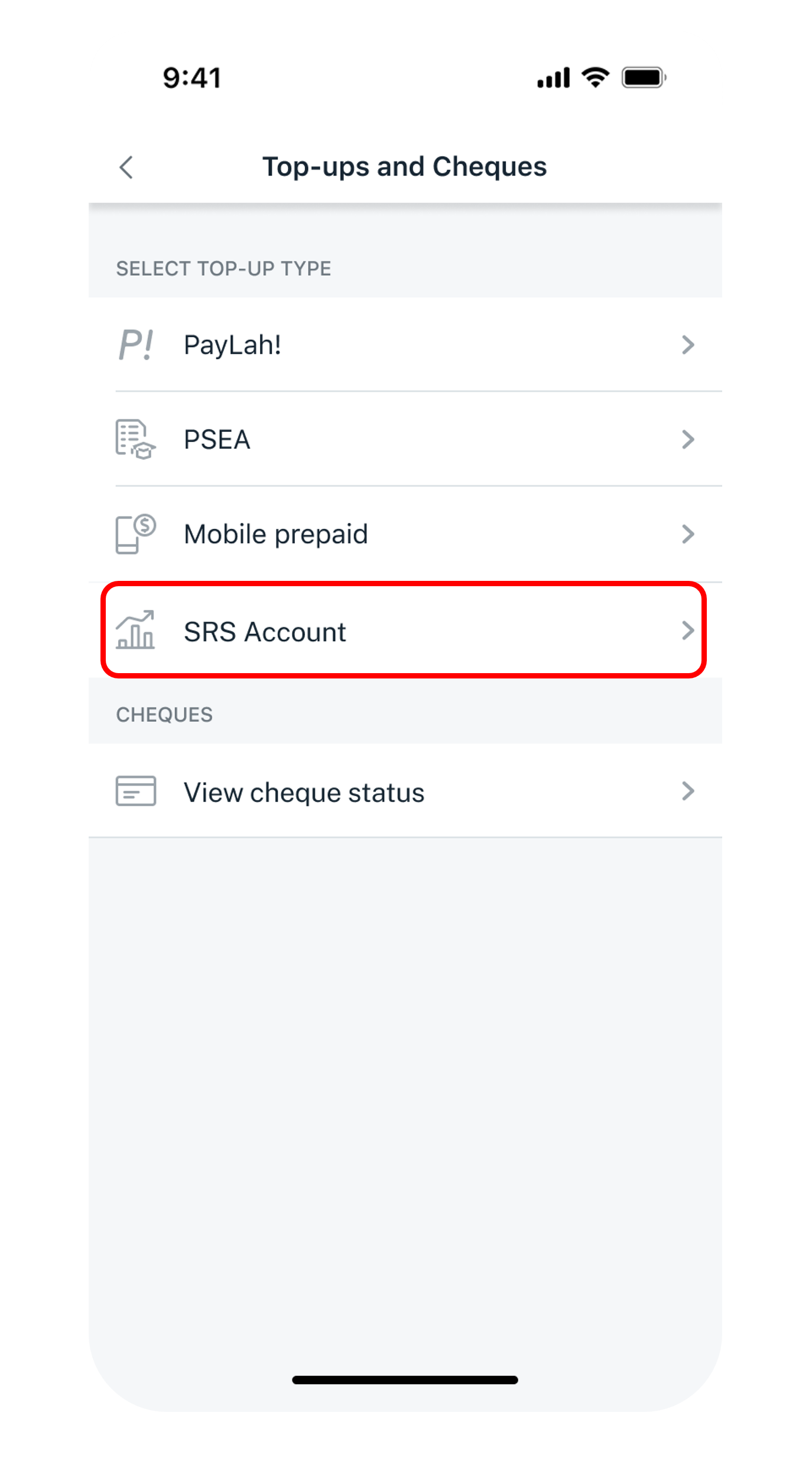 select srs account