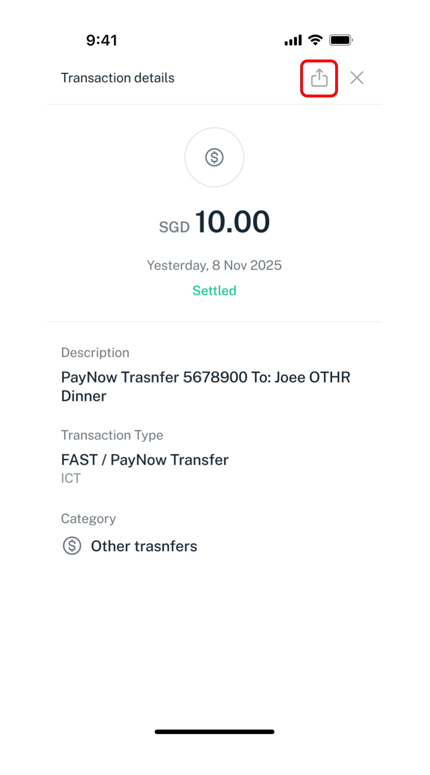 share transaction