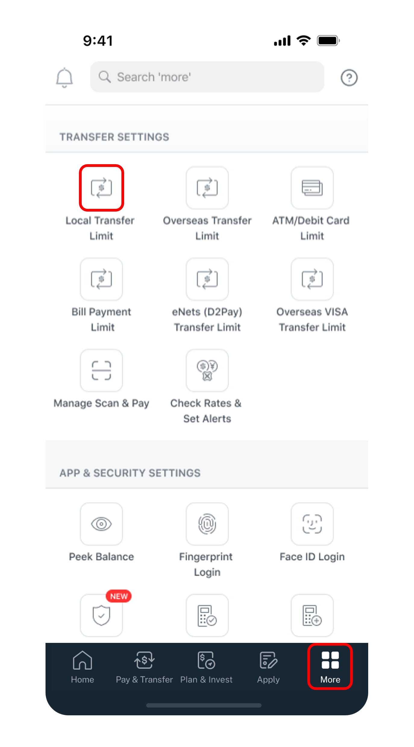 local transfer limit