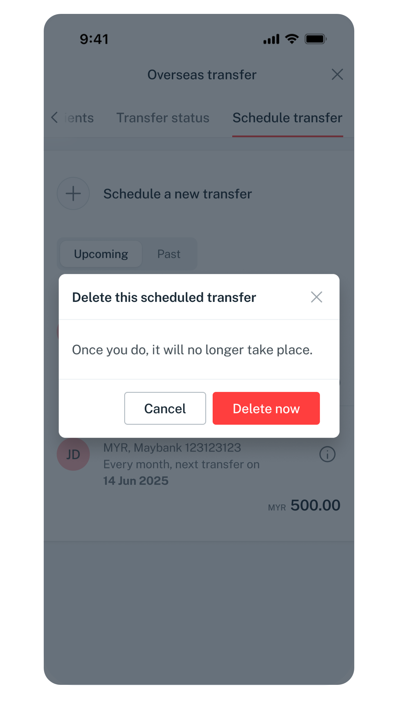 delete confirmation