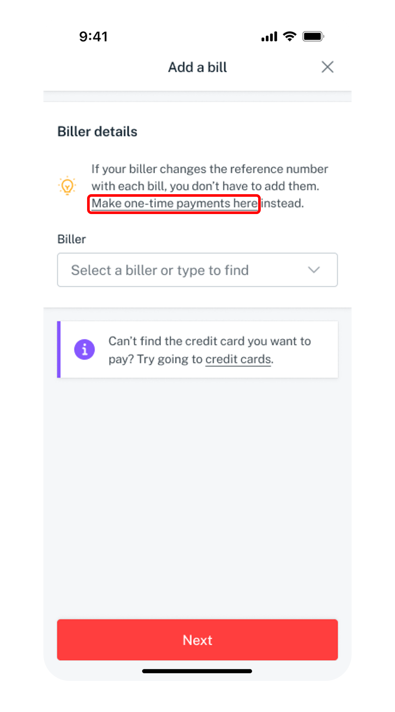 payment details