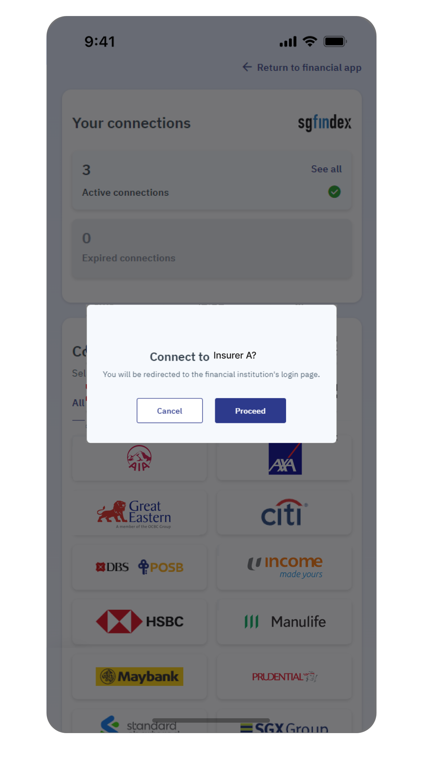 proceed to login FI