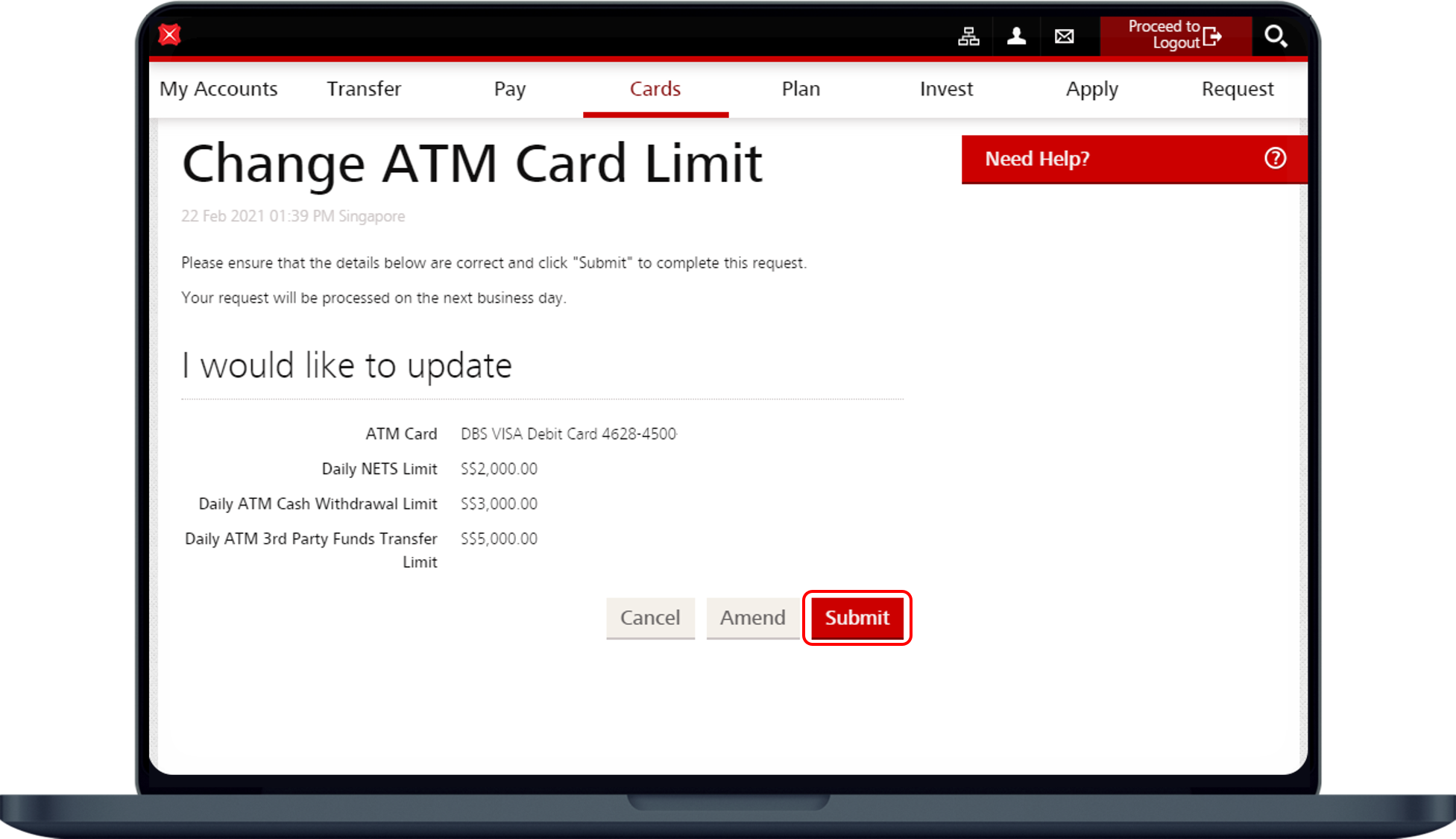 Card limit. Maximum limit of withdraw from 4rabet. Banking Seal DBS Singapore. Banking stamp DBS Singapore.